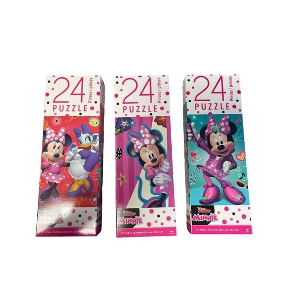 Set of (3) Cardinal's Disney's Minnie Mouse Puzzles - Picture 1 of 2